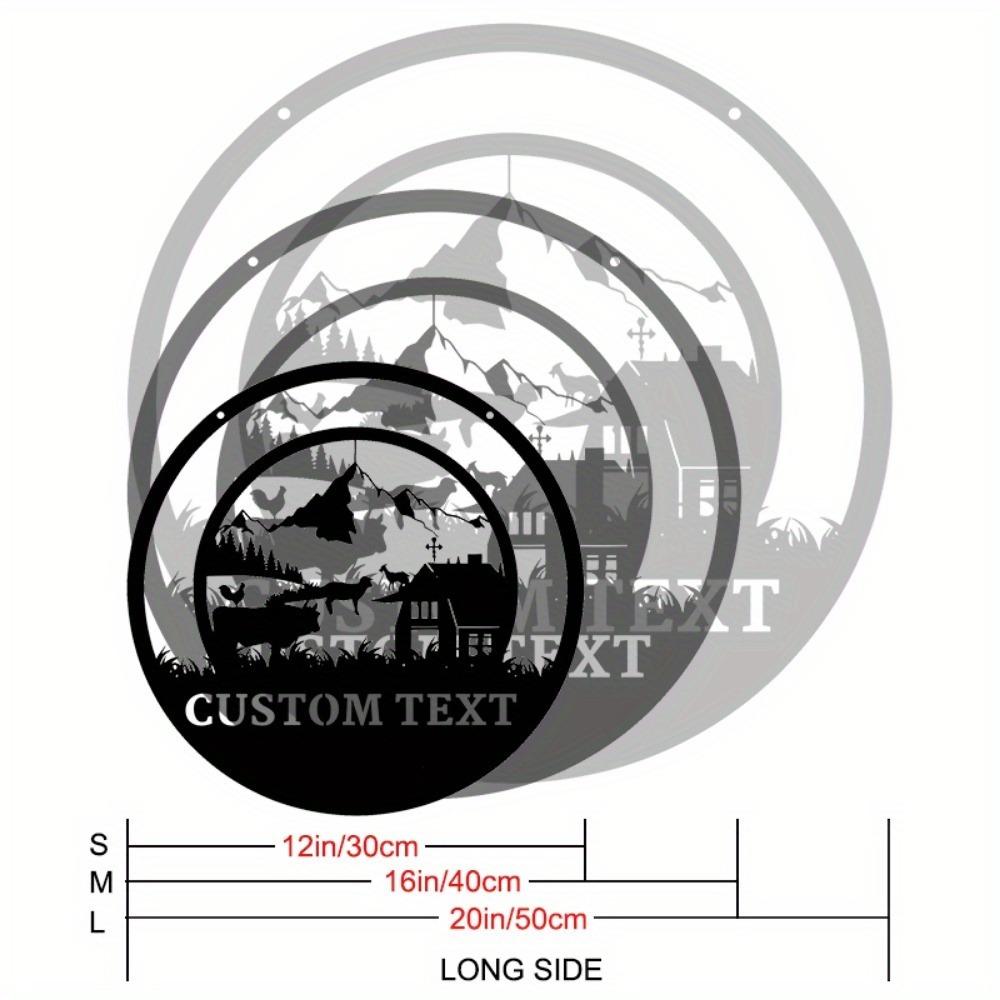 Rural Landscape Mountain Metal Wall Art Farmhouse Decor Gift TYDZ002891-30cm