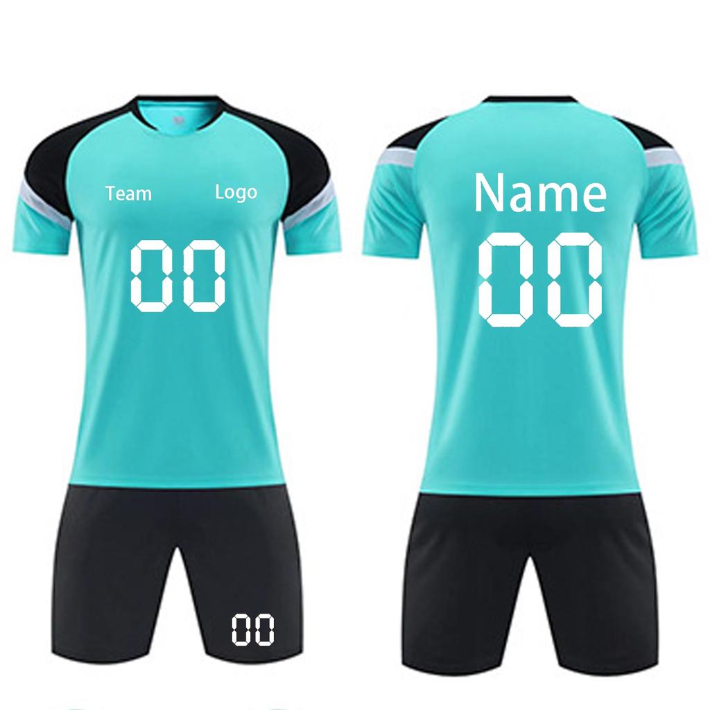 Men's Breathable Quick-Dry Soccer Jersey and Shorts Set Athletic Training Sportswear for Football Enthusiasts
