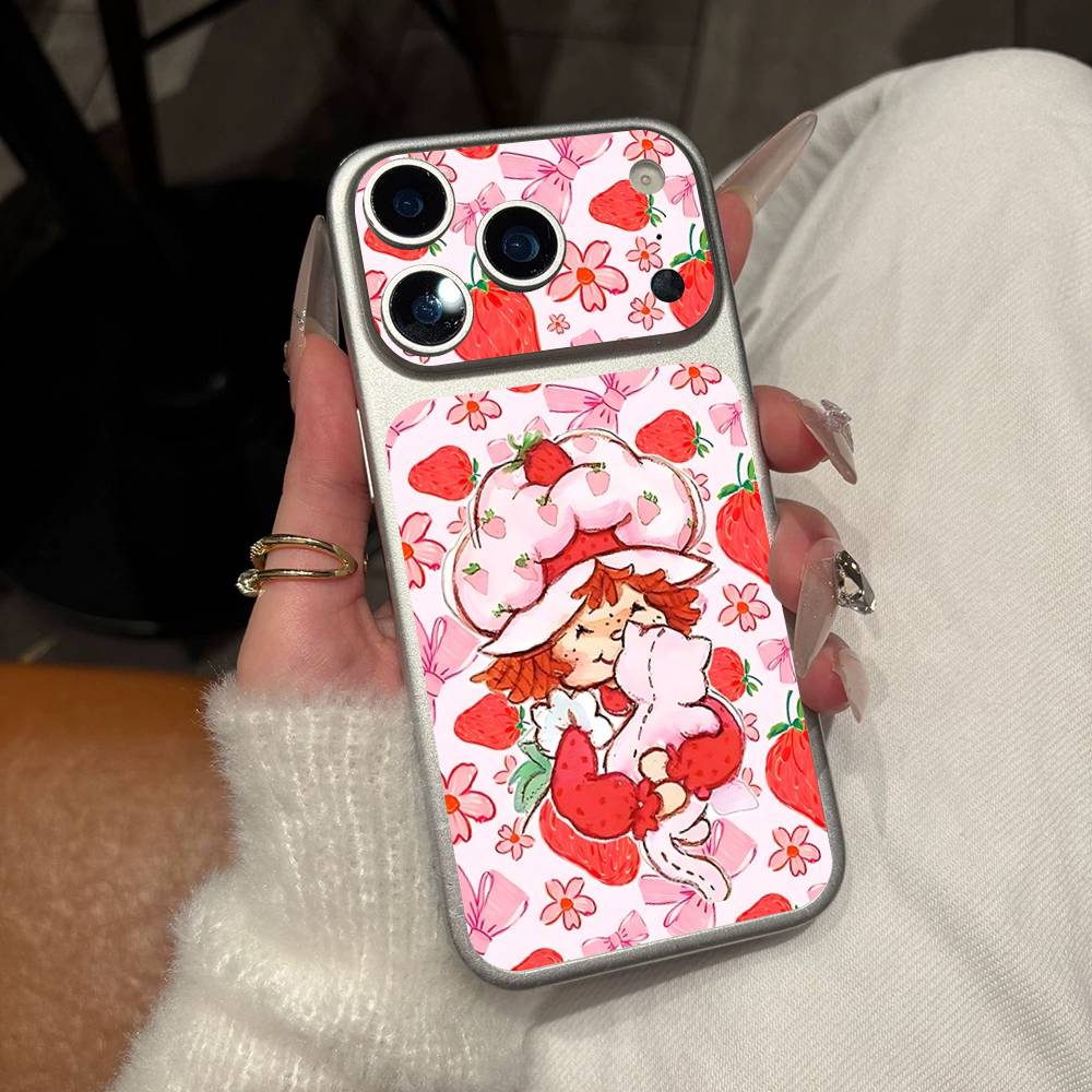 Cartoon Girl S-Strawberry S-Shortcake For IPhone 17 Pro 17 Pro Max Rear Skin Wrap Decal Protective Sticker