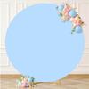 White Round Photography Backdrop Cloth Cover Baby Shower Birthday Party Wedding Decor Photo Backdrop Cloth Circle Background