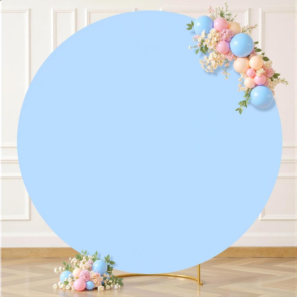 White Round Photography Backdrop Cloth Cover Baby Shower Birthday Party Wedding Decor Photo Backdrop Cloth Circle Background