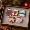 Christmas Cartoon Enamel Brooch, Santa Claus Snowman Reindeer Stocking Gift Box Badge Pin, Clothes Bag Decoration Accessories, Holiday Party Gift