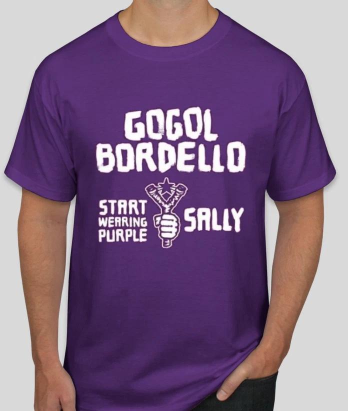 GOGOL BORDELLO Punk Rock Gypsy Start wearing purple Sally t-shirt XXXXL