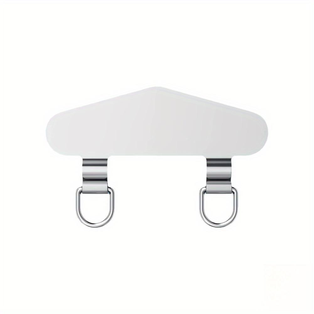 Mobile Phone Lanyard Fixed Thin Back Patch Stainless Steel Clip Double Ear Metal Gasket Anti-loss Phone Hanging Rope Connection Piece
