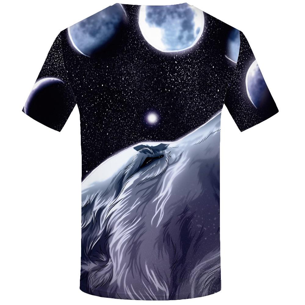 Men's Wolf Mountain 3d Print Summer Casual T-shirt With Stunning Graphic Design