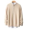 Men's Plus Size Wool Cardigan - Loose Knit, Thick Warm Jacket for Autumn/Winter
