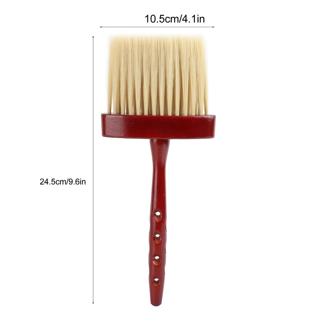 Barber Brush Neck Duster Wooden Long Handle Nylon Bristles Barber Brush Duster for Beauty Salon Hair Salon Home