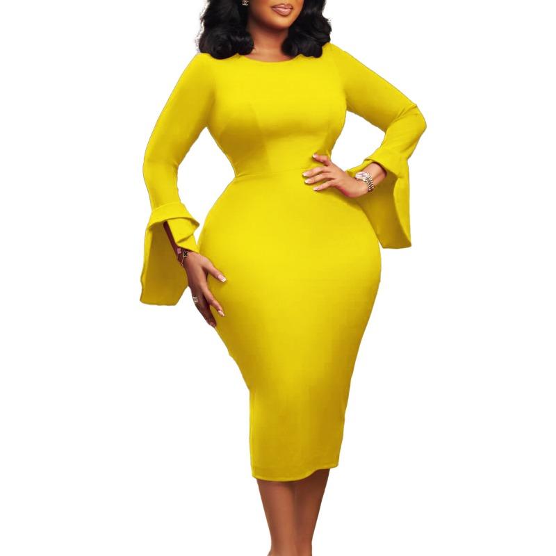 Women's clothing autumn new fashion temperament elegant shirt hip-wrapped large-size dress