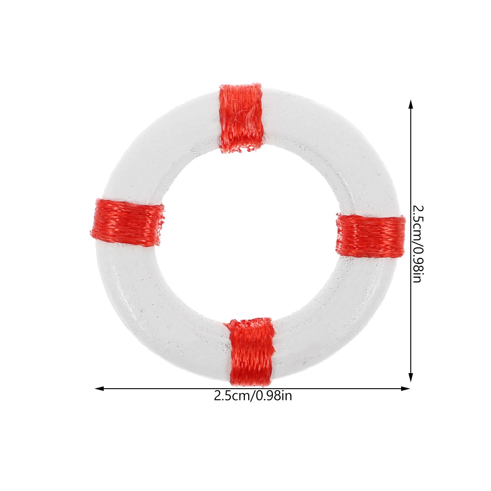 

10Pcs Mini Wooden Swimming Ring Life Buoy Toy Figurine Garden Statue Supplies Kids Patience Craft Miniature Play Sculpture Decor XXL червоний