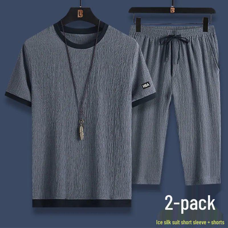 

Men s Summer Sportswear Set: Casual Shorts & Short-Sleeve T-Shirt 2022 L