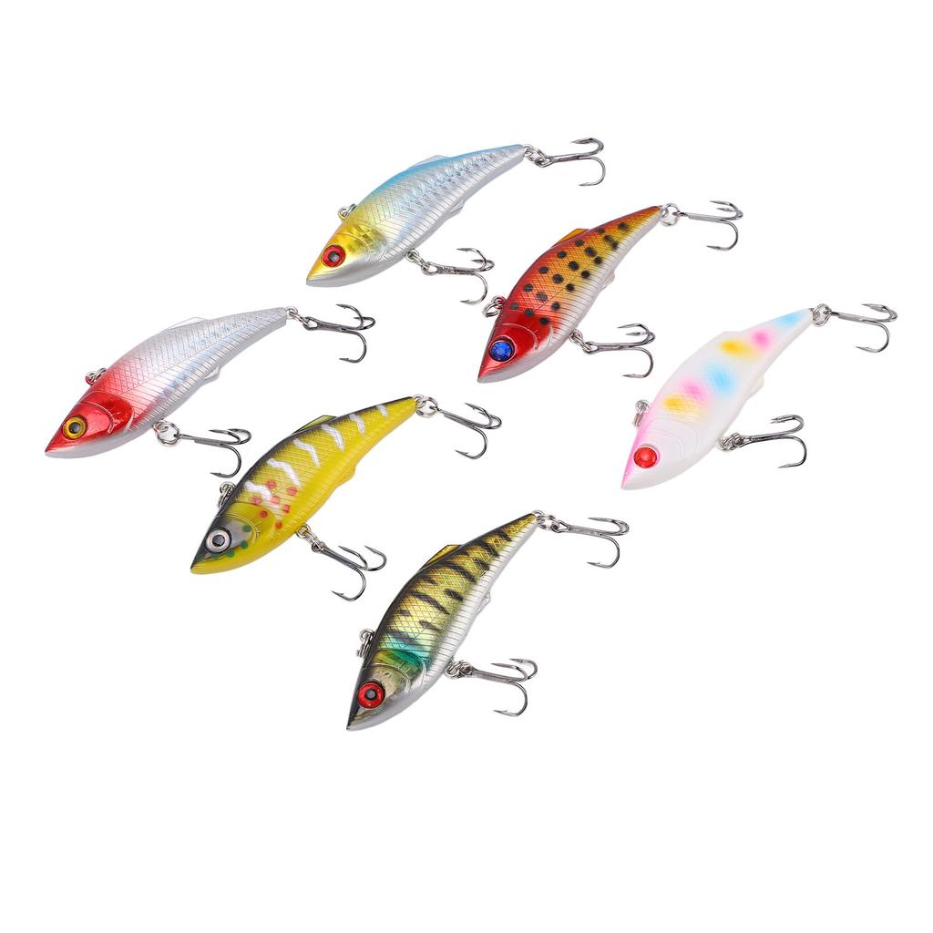 6Pcs Sinking Hard Fishing Bait Artificial Plastic Fishing Lures for Freshwater Saltwater 8cm/10g