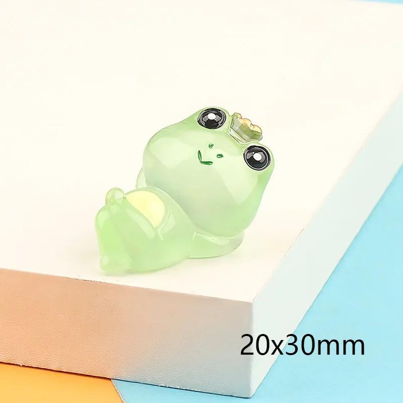 1pc Luminous Mini Frogs Fairy Garden Decoration Miniature Frog Figurines Glow At Night Home Decor Kawaii Accessories