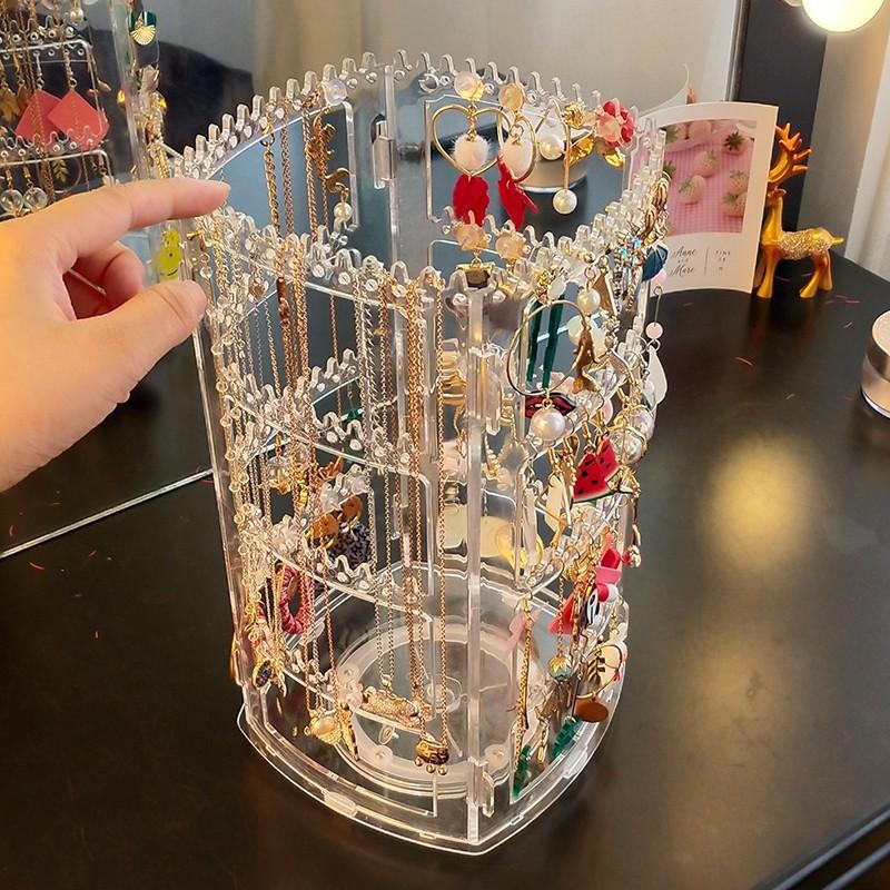 Luxury Rotating Acrylic Jewelry Display and Storage Box