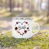 Bride Team Flower Print Enamel Mug Bachelorette Party Wine Juice Cup Bridesmaid Gift Coffee Cups Bridal Wedding Shower Gifts