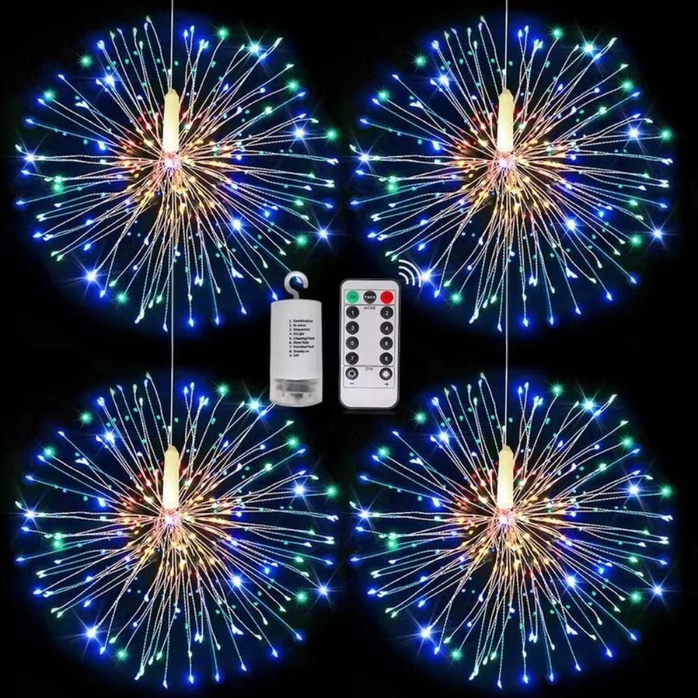 Battery Powered Led Dandelion String Lights Waterproof Copper Wire Christmas Garland Fairy Lights Garden Wedding Decoration