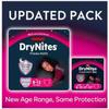 Huggies DryNites Bedwetting Pants for Girls 8-15 Years 57-99 lbs Jumbo Pack of 13 Gray
