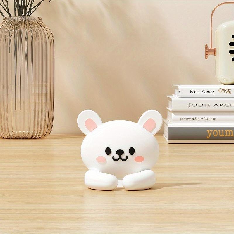 

1 шт. Милые органайзеры для стола с животными Очаровательные зажимы для проводов в виде медведя и панды, Настенные органайзеры для проводов, Прочные пластиковые зажимы для кабелей белый