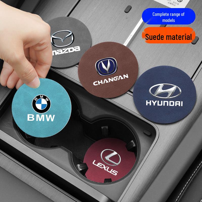 Cute Cartoon Non-slip Car Cup Coaster & Placemat Set for Interior Decoration
