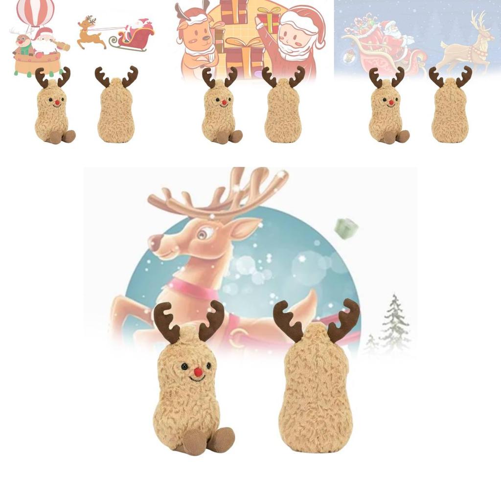 Entzückendes Weihnachtsrentier Erdnuss Plüschtier Weich Tröstlich Kuschelig Geschenk