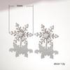 Kolczyki sztyfty Cao Shi Korean Snowflake Zircon - Elegancki prezent świąteczny