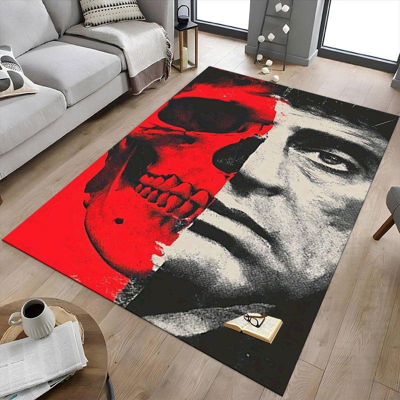 1ks Scarface Kancelářský Koberec Podložka pod Židli Měkká, Pohodlná, Pro Všechna Roční Období, Perfektní pro Domov, Ložnici nebo Kancelářský Dekor, Perfektní Dárek pro