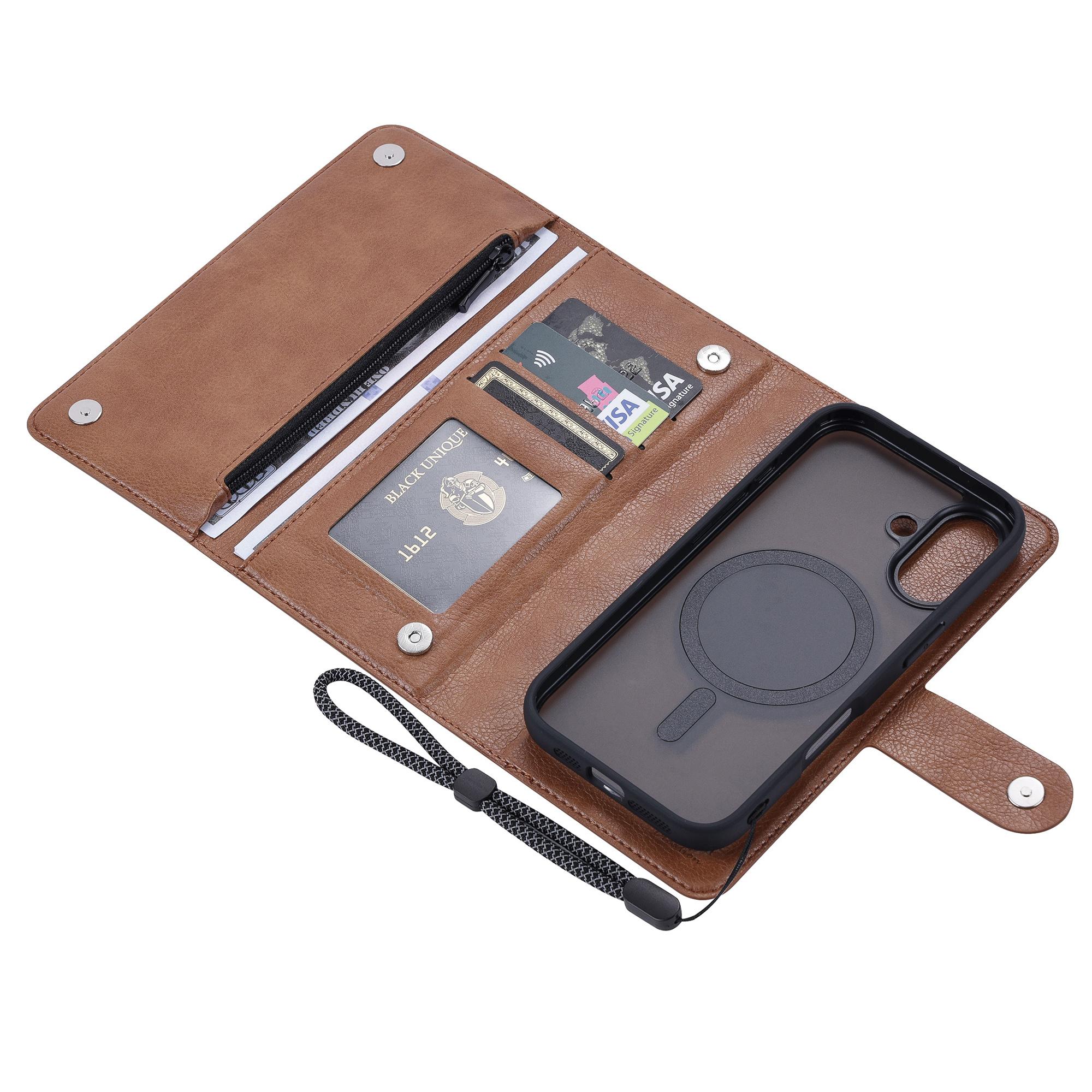 

VILI GVB Series for iPhone 16 Magnetic Case Wallet Detachable PU Leather Phone Cover