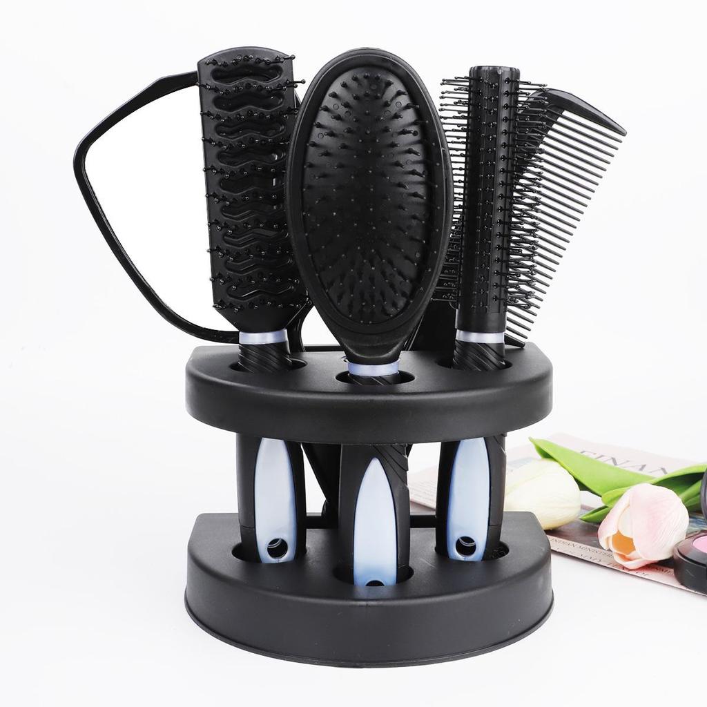 Five-Piece Hair Styling Set: Mirror, Air Cushion, Massage, Curling & Base Combs