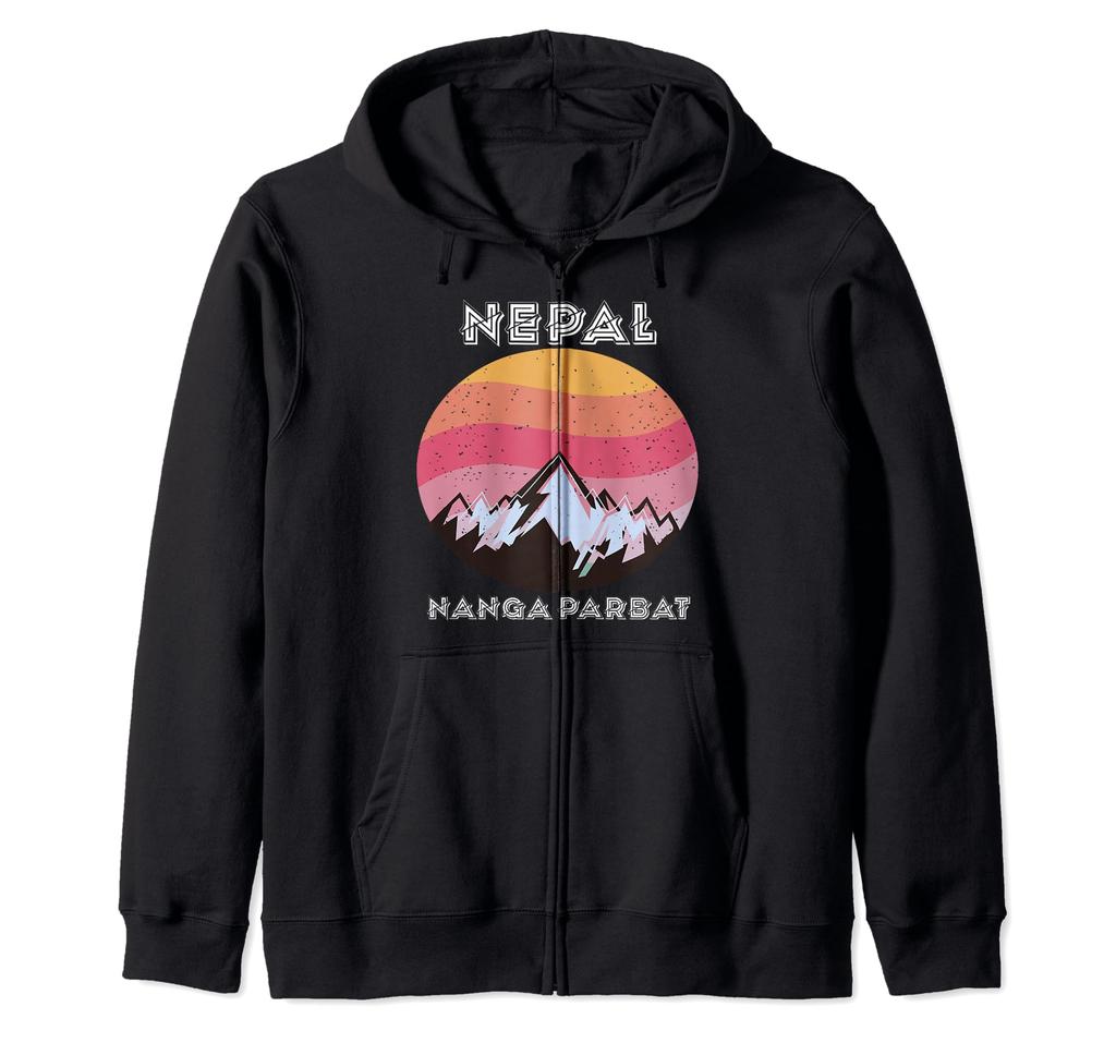 Mountaineer Nanga Parbat Mountains Nepal Hiking Outdoor Zip-Up Hoodie