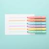 6Pcs/set Pastel Color Macaron Highlighter Pen Marker Pens Fluorescent Pen Drawing Highlighters Cute Stationery School Supplies