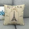 London, Paris Tower, Uk Digital Printing Short Plush Pillow Covers Decorative For Car Sofa Office Cushion Cover Home Goods