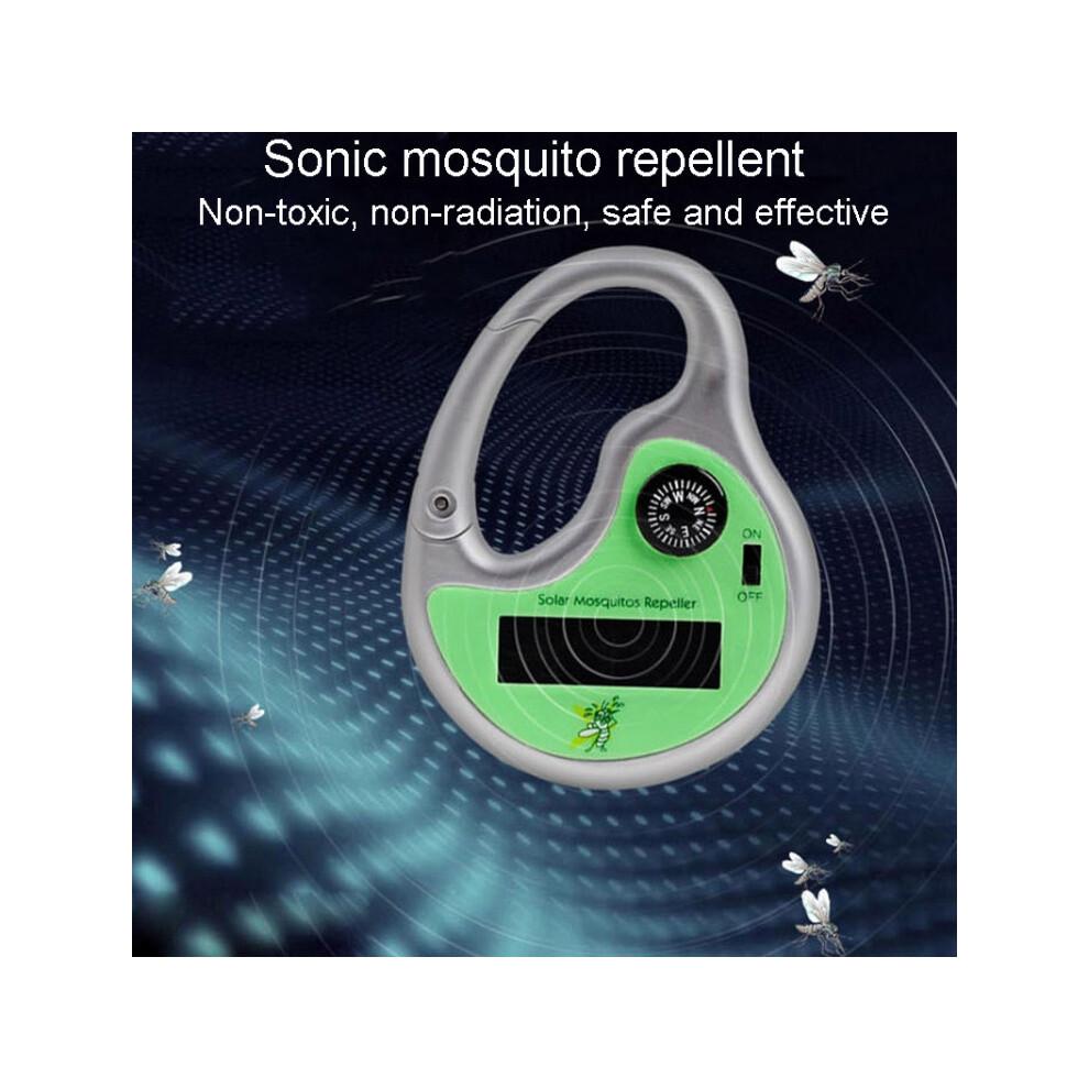 Répulsif anti-moustiques ultrasonique portable à énergie solaire pour l'extérieur, contre les moustiques et les insectes.