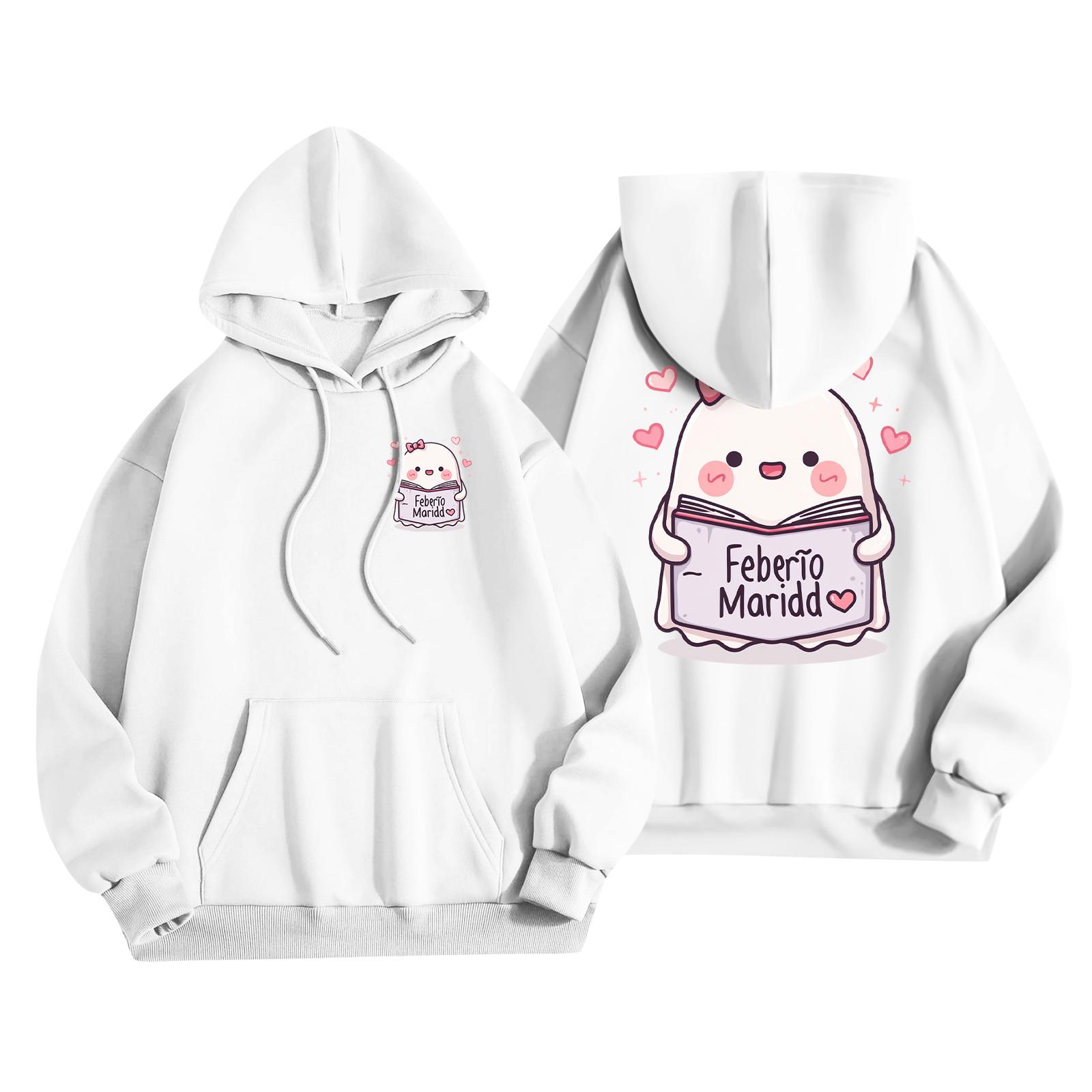 

Children s Casual Fashion Halloween Print Long-Sleeved Hooded Sweatshirt 160 белый