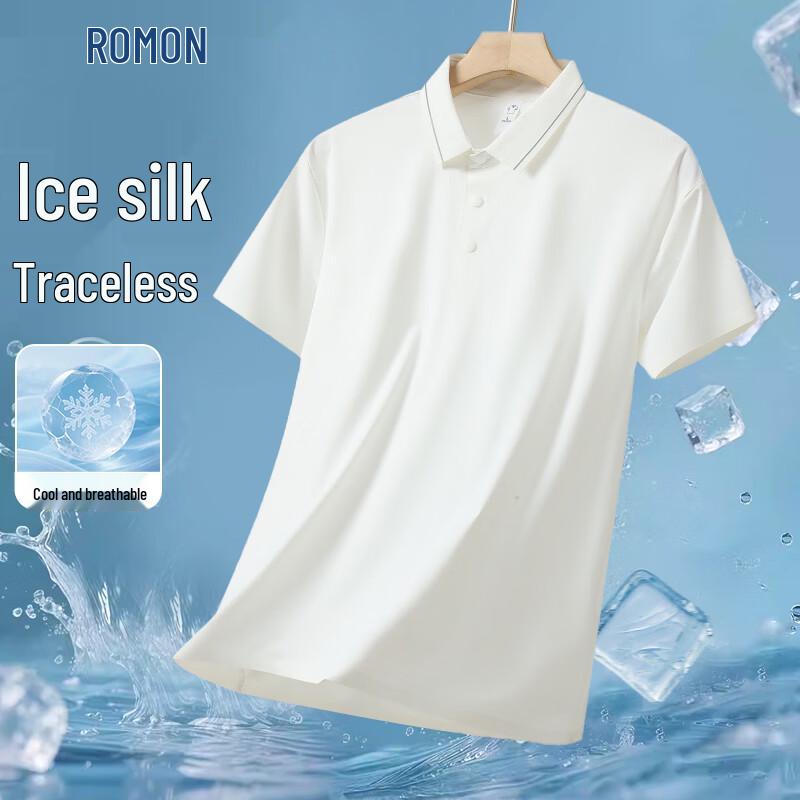 ROMON Men s Ice Silk Quick-Dry Polo Shirt 2XL