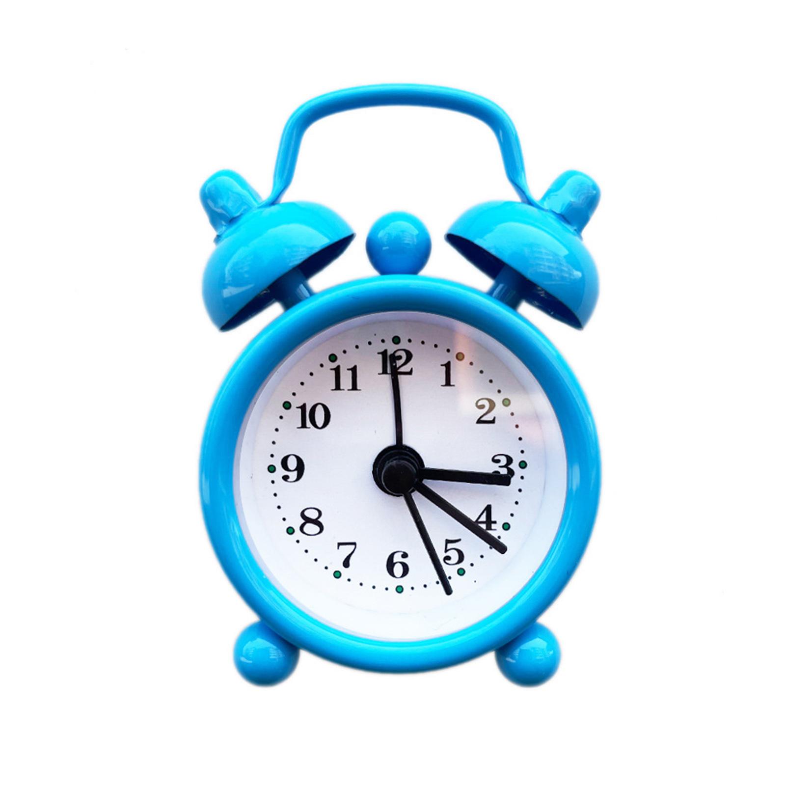 

Аналоговый круглый мини-портативный офисный рабочий стол в стиле ретро для спальни, двойной звонок, домашний декор, классический металлический дорожный сигнализатор на батарейках