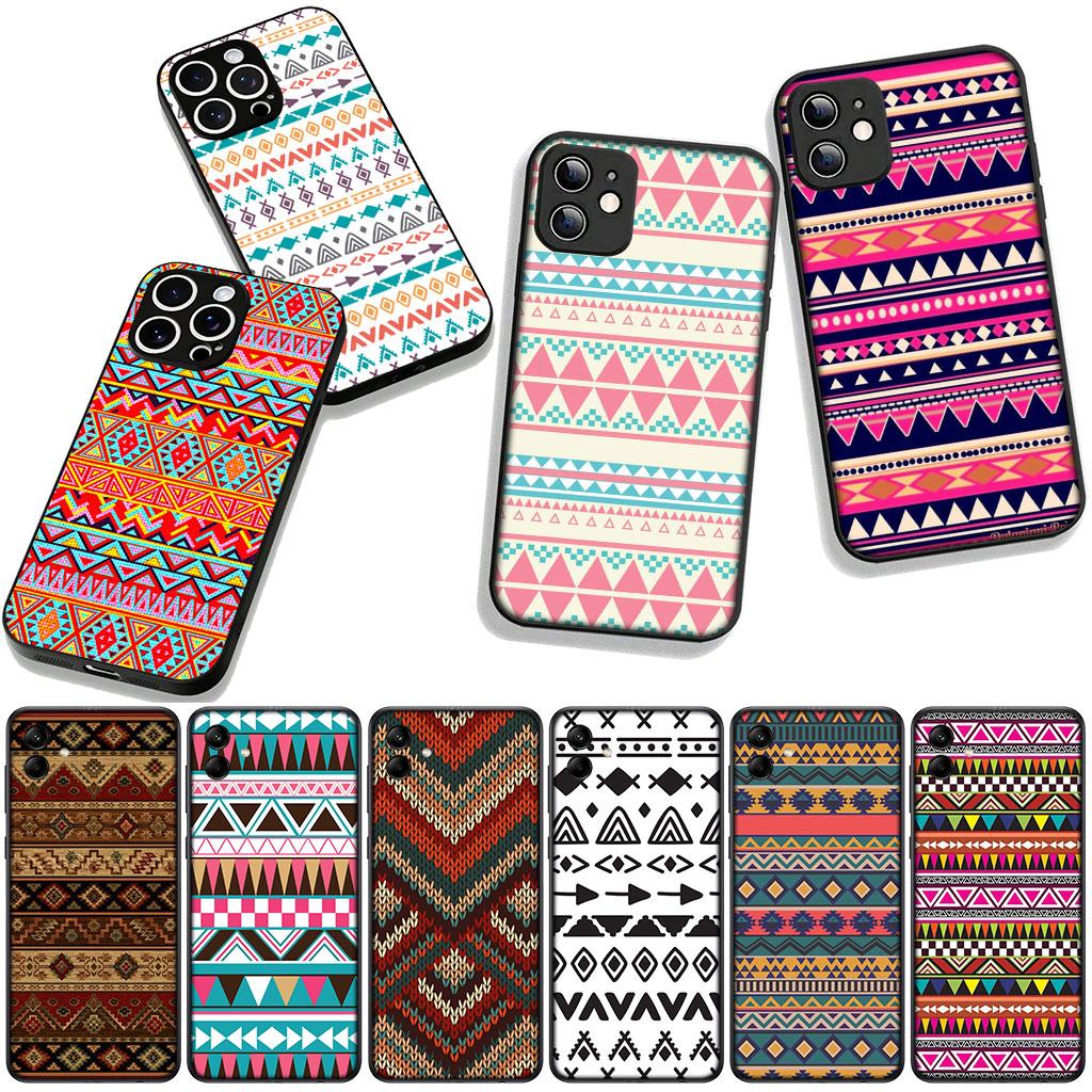 for Samsung Galaxy A36 A17 A26 A07 A35 A54 A53 A13 A33 A34 S9 S20 S21 FE S10 Plus Case Texture Aztec Tribal Tribe Colorful Cool