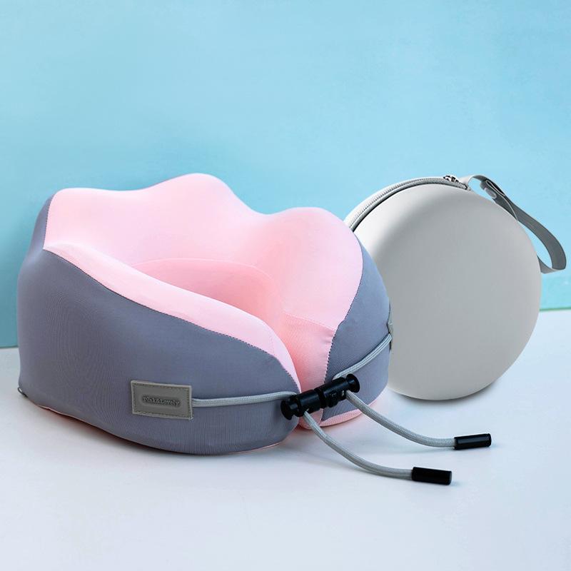 Ice Silk Camel Hump U-Shaped Pillow Memory Foam Portable Travel Neck Support for Airplane Car Sleeping Ergonomic Office Pillow