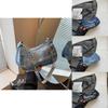 Trendy Denim Handbag For Women Fashionable Casual Street Style Shoulder Bag
