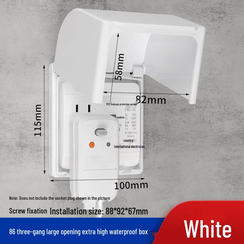 Outdoor Recessed Weatherproof Socket Cover with Screw Installation