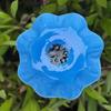 Handmade Flower Garden Stake Ground Insert Bee Butterfly Watering Station Decorative Bird Bath Pollinator Drinking Bowl for Outdoor Yard Lawn Decor