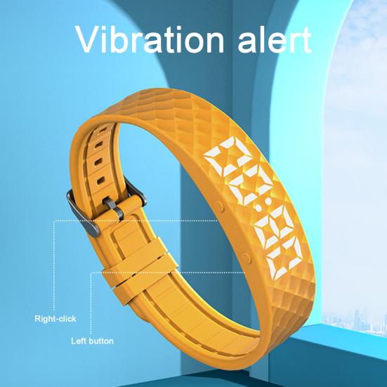 Вібраційний Будильник Годинник Для Глибоко Сплячих Тихе Пробудження Розумний Браслет Чоловіки Жінки Регульований Носимий Вібраційний Ремінець на Зап'ястя