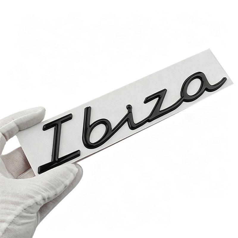 3D Metal Ibiza Car Letter Stickers Rear Trunk Emblem Accessories