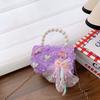 Snowflake Frozen Pattern Childrens Small Crossbody Bag With Material Sequin