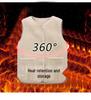 Gilet pour femme 2026 en laine d'agneau et cuir - Style coréen, Vêtement d'extérieur polyvalent Automne/Hiver
