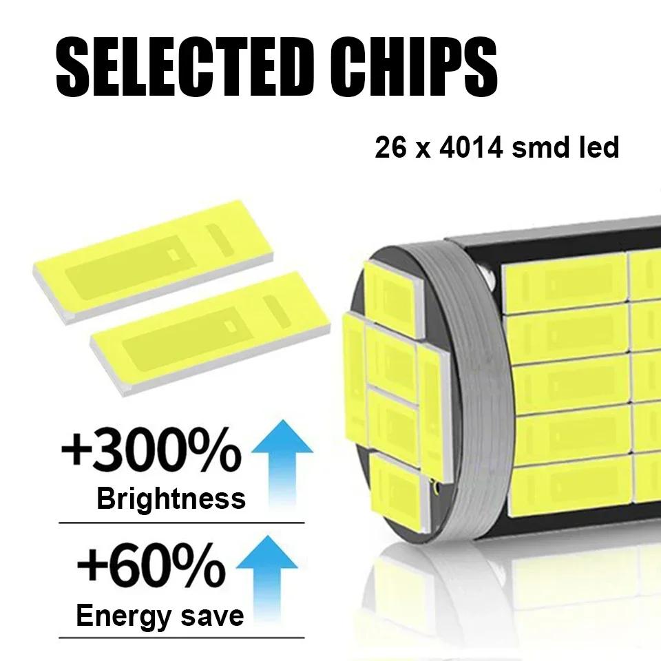 2pcs High Bright T10 W5W Led Car Light 26smd 4014 Smd Lamp Bulb Automobile Accessories License Plate Light