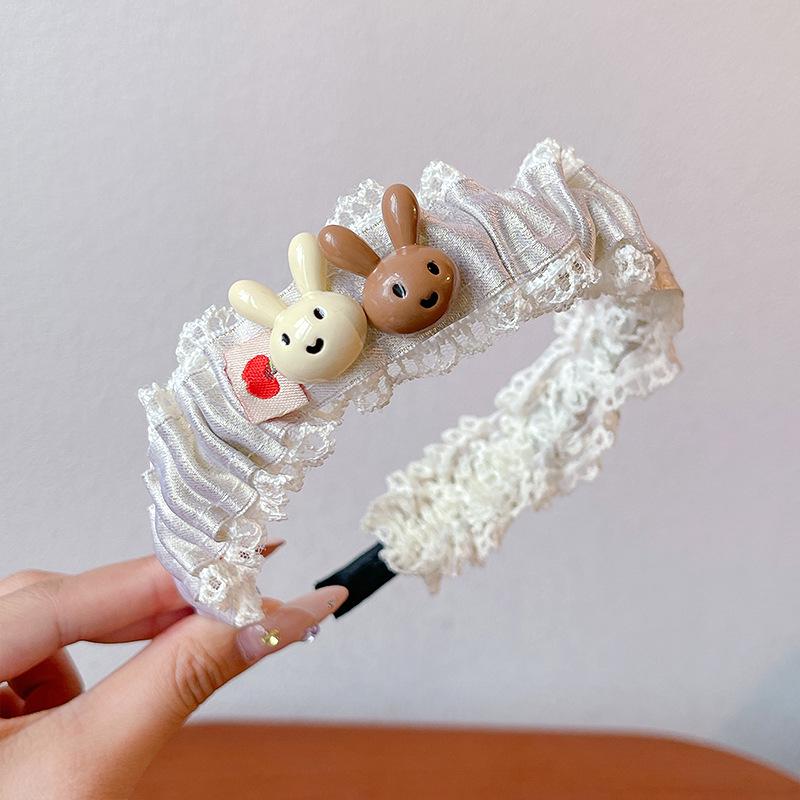 2024 Korean Green Headband & Hairpin for Girls - Trendy Douyin Style High-Value Headdress for Kids