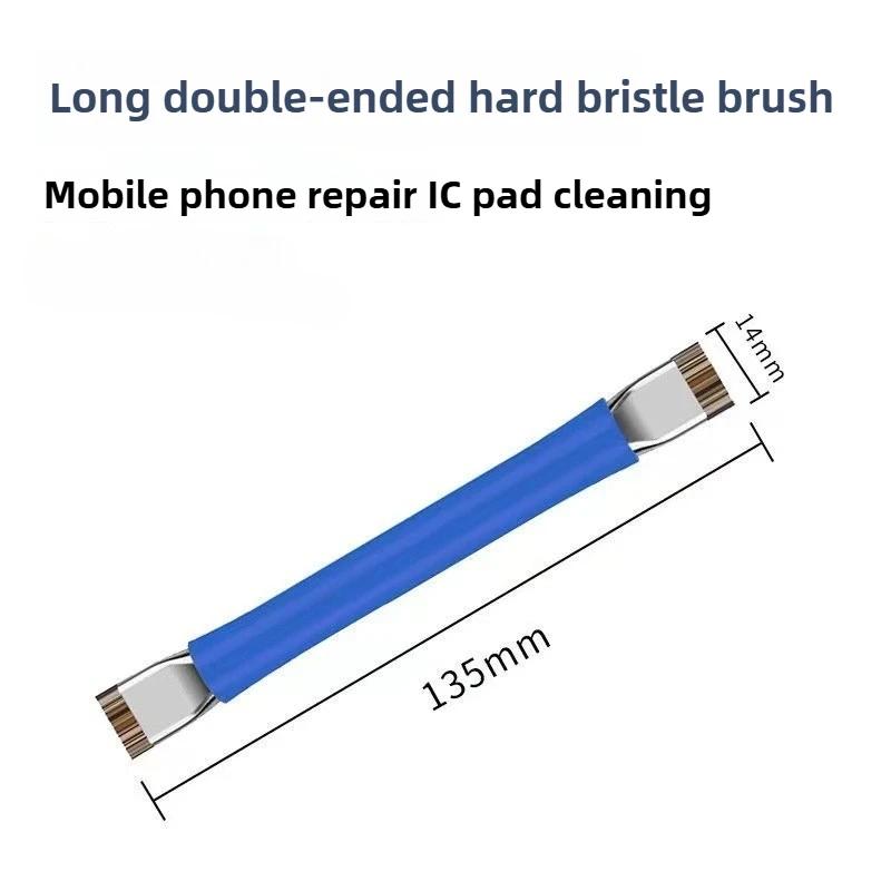 Perie sigură Placă de bază antistatică Perie de curățare PCB pentru Kit de instrumente de reparare a telefonului mobil Confort cu cap dublu