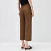 Women's Mulberry Silk Blend Cropped Trousers