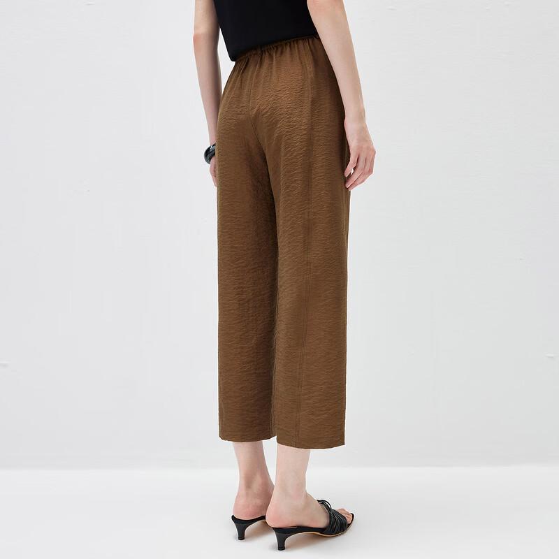 Women's Mulberry Silk Blend Cropped Trousers