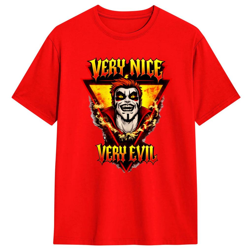 Danhausen Sehr Nett Sehr Böse T-Shirt Sommer Baumwoll-T-Shirts Für Herren Neuheit Freizeit-T-Shirt Kurzarm Klassisches Oberteil T-Shirts