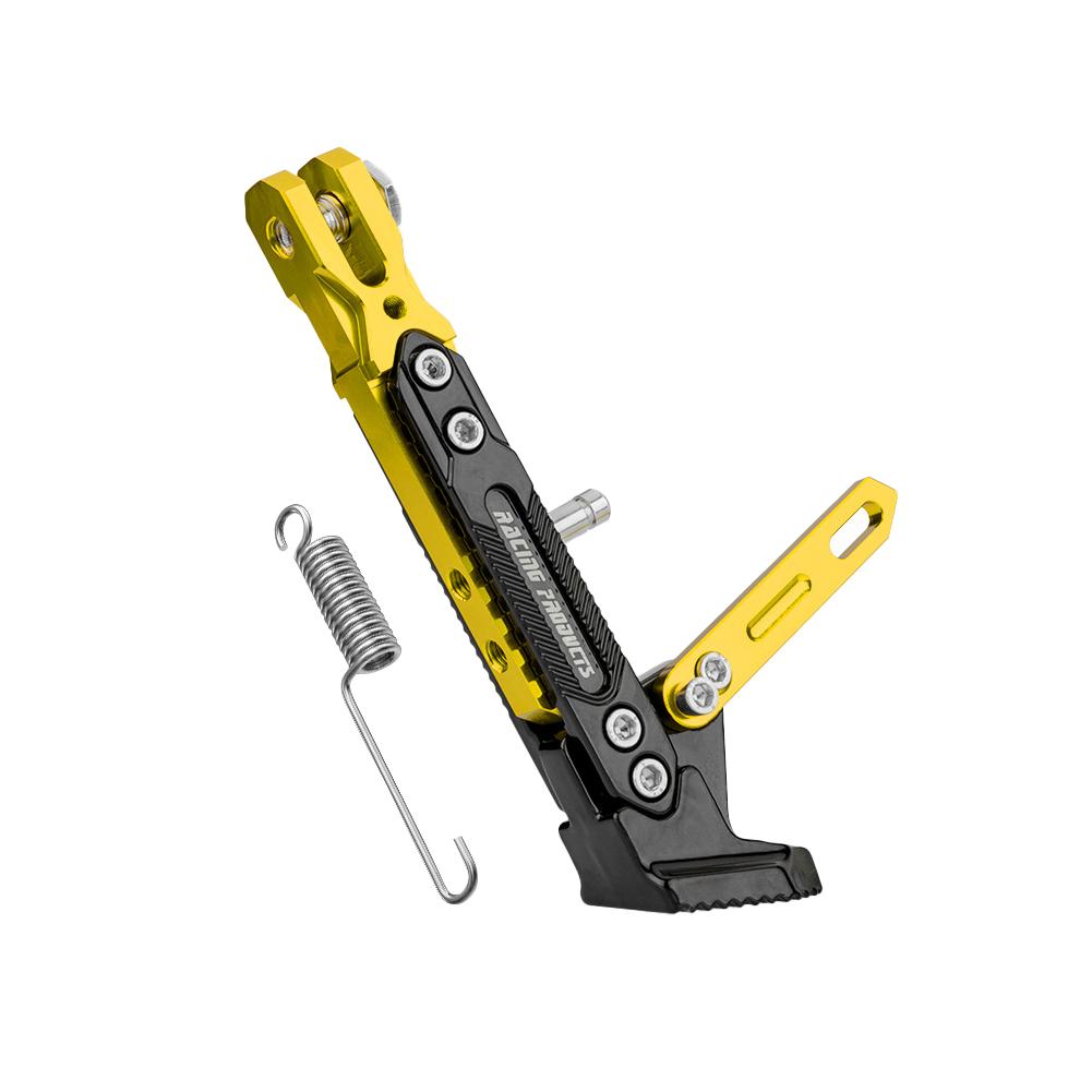 Universal Motorcycle Kickstand, CNC Aluminum Alloy Adjustable Tripod Holder Foot Side Support Stand, Parking Kickstand For Motor Scooter Motorbike